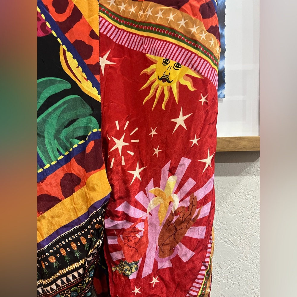 Farm Rio | Patterned Scarf Wrap Pants - Picture 6 of 9